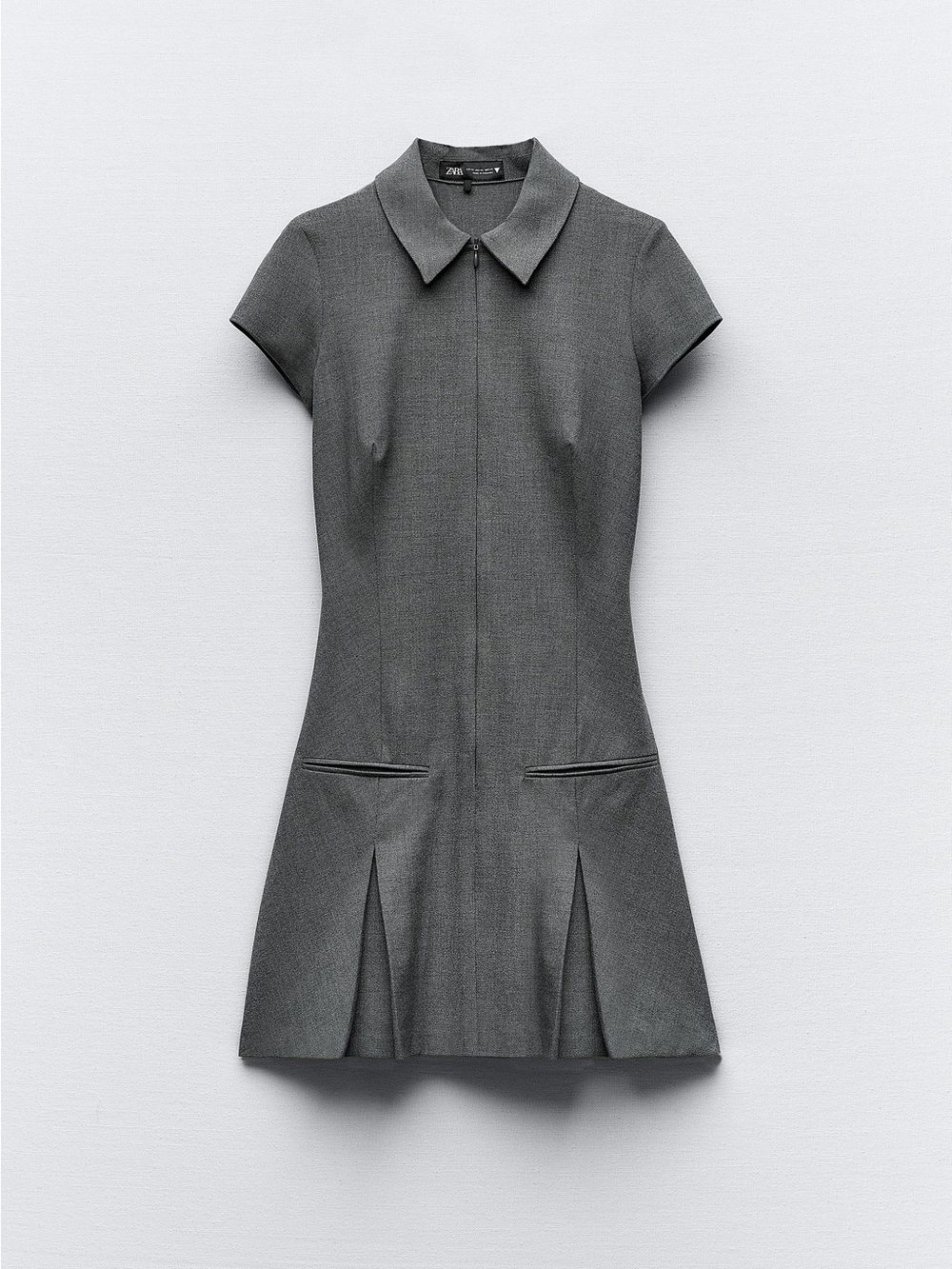 Zara Short Pleated Collared Dress